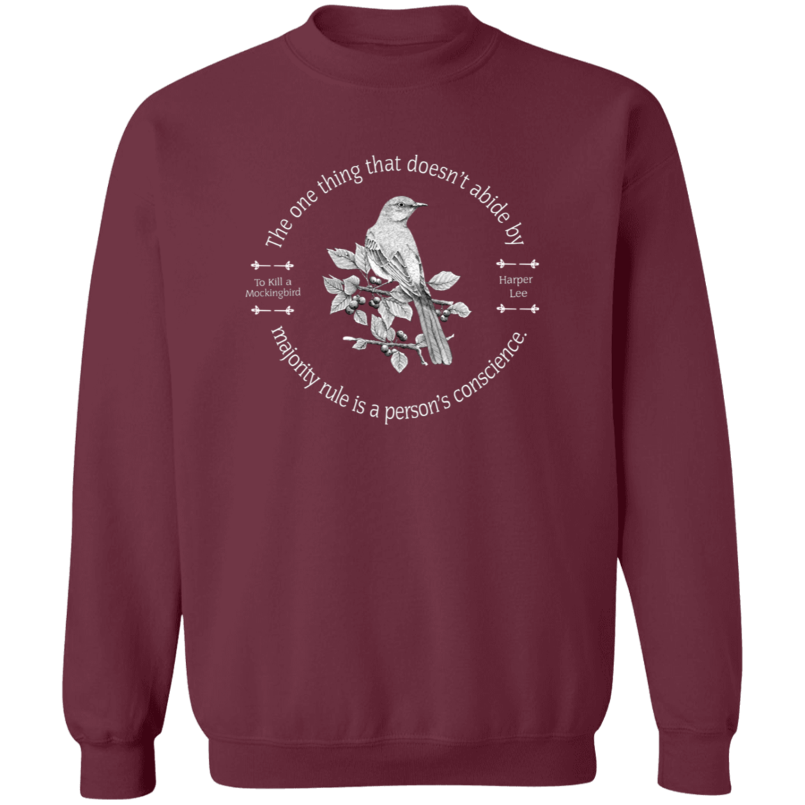 To Kill A Mockingbird Heather Forest Vintage G180 Gildan Crewneck Pullover Sweatshirt - letter