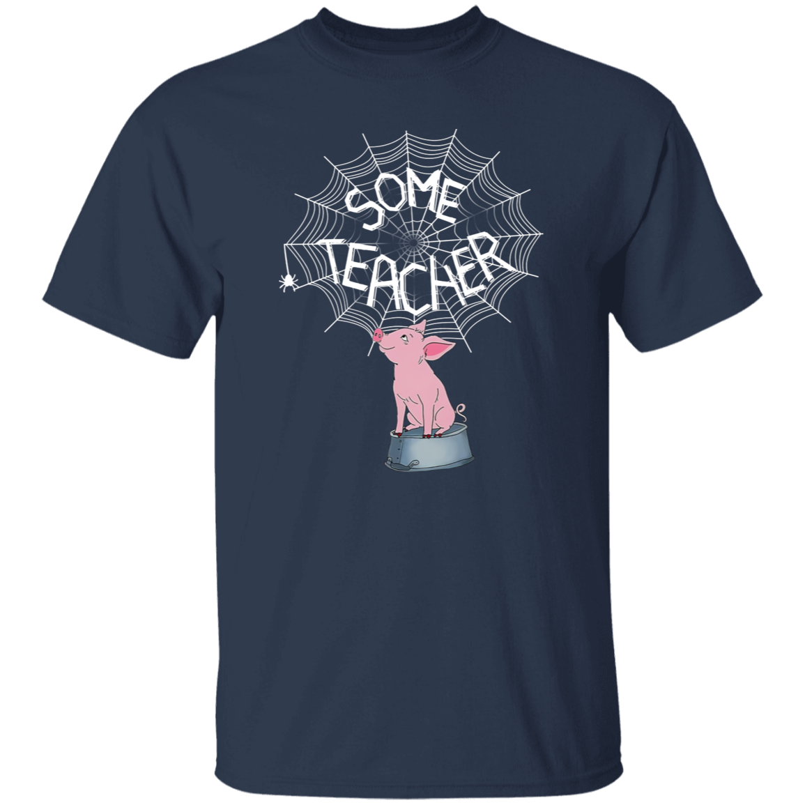 Some Teacher Funny Pig And Spider Vintage T-Shirt