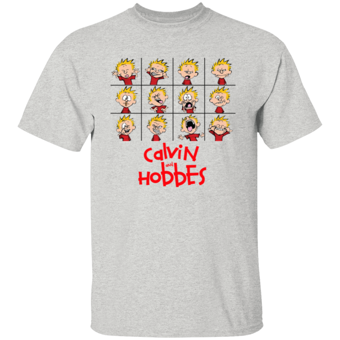 Calvin And Hobbes Expressions American Comic Unisex T-Shirt - jasmine