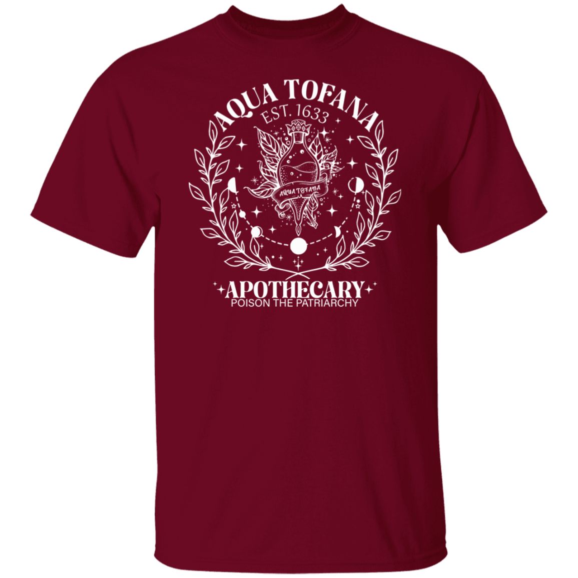 G500 5.3 oz. T-Shirt Aqua Tofana Apothecary Poison The Patriarchy Shirt - ID19112417