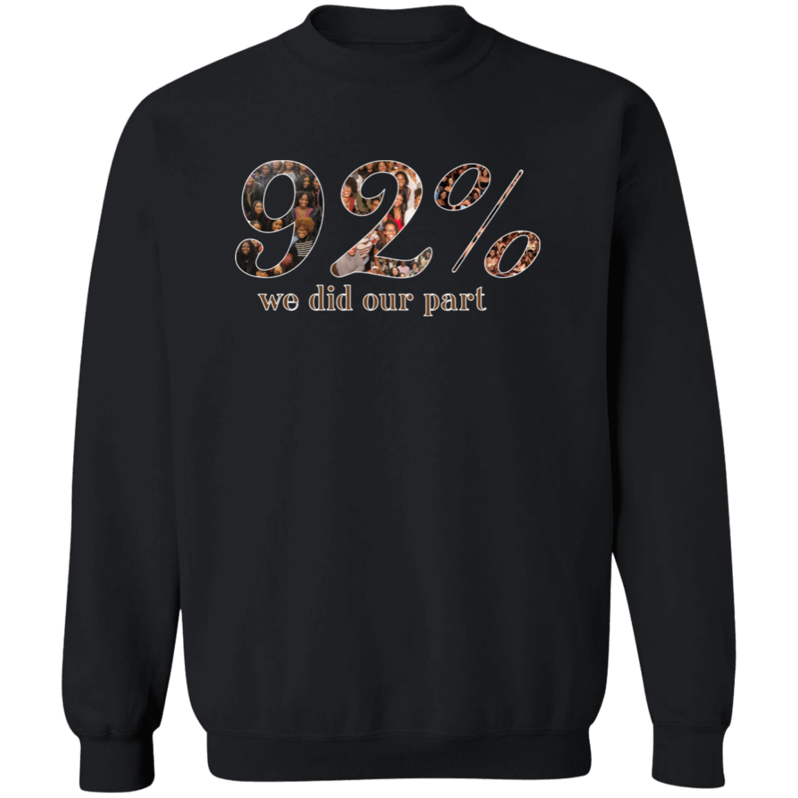 92 Percent Black Women G180 Gildan Crewneck Pullover Sweatshirt - lucy - TS27112406