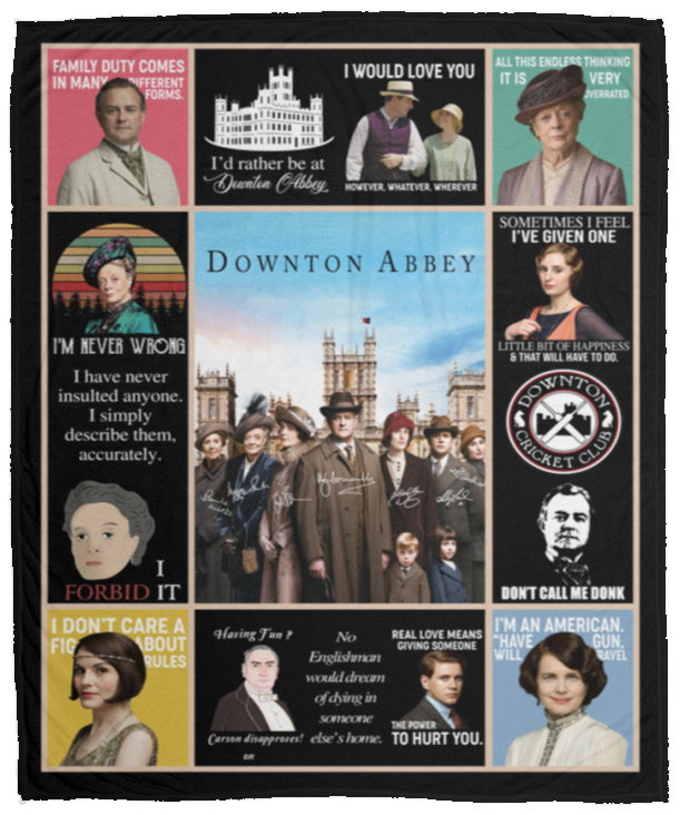 Downton Abbey Fleece Blanket, Premium Sherpa Blanket, Downton Abbey Quilt, TV Series Blanket, Downton Abbey TV SeriesVPM Cozy Plush Fleece Blanket - 50x60