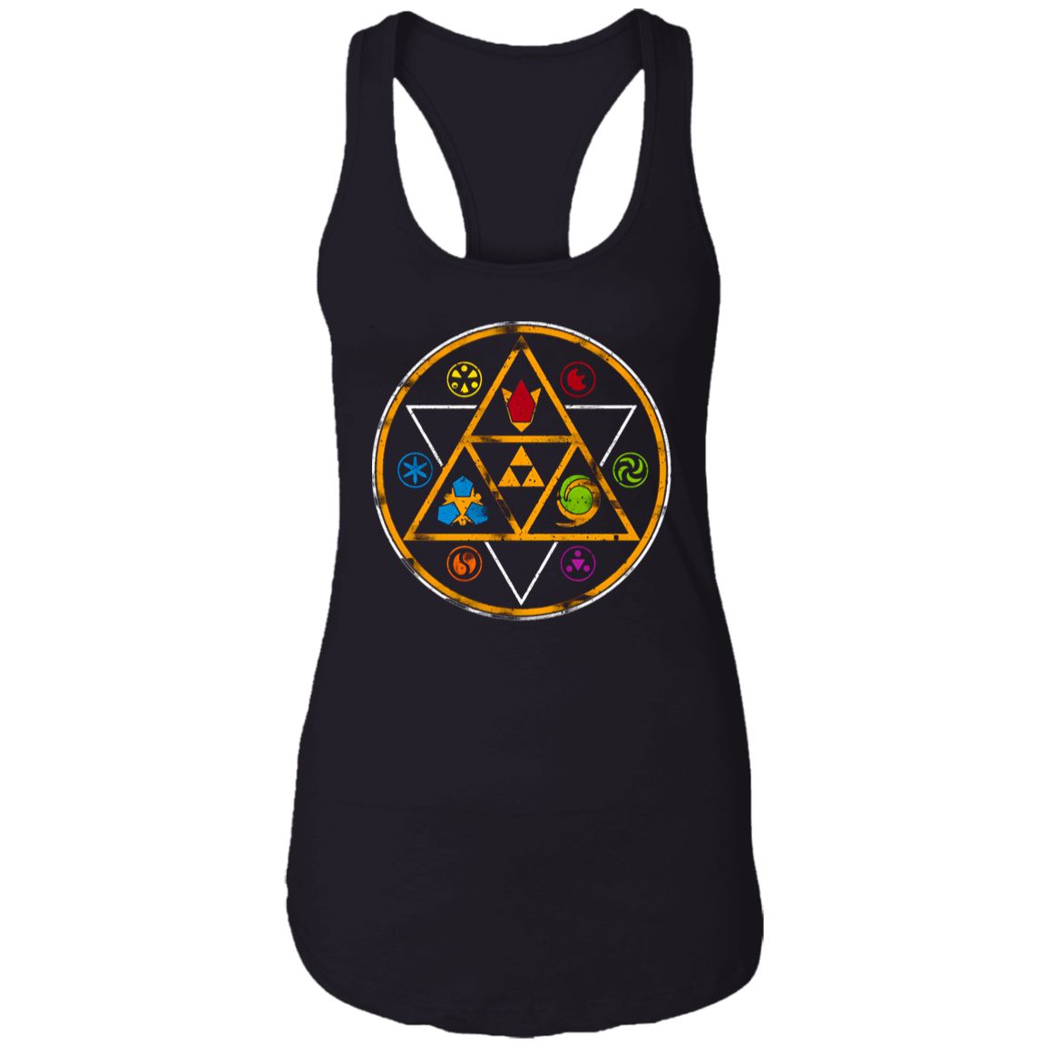 Symbols Of Time Legend Of Zelda Vintage T-Shirt, Legend Of Zelda Shirt, Video Game Shirt, Adventure Game Shirt, Gift Tee For You And Family NL1533 Ladies Ideal Racerback Tank