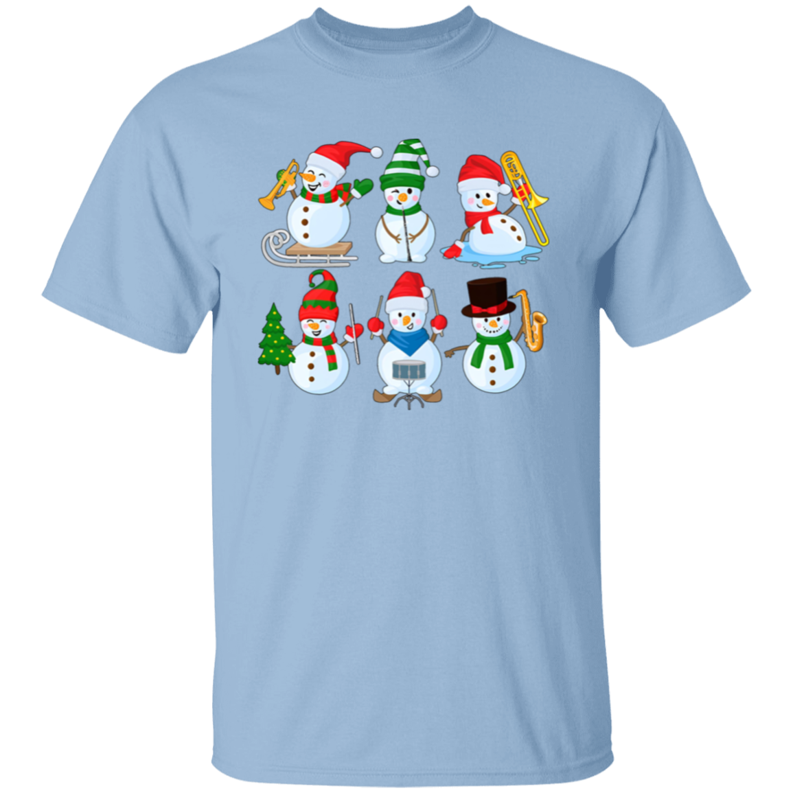 Snowman Band Christmas Teacher T-Shirt