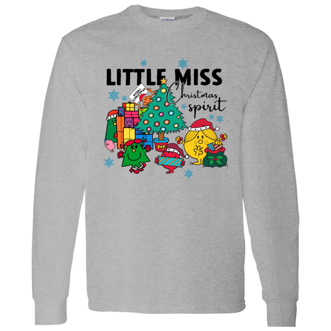 Little Miss Christmas Teacher Vintage G540 LS T-Shirt 5.3 oz. - letter