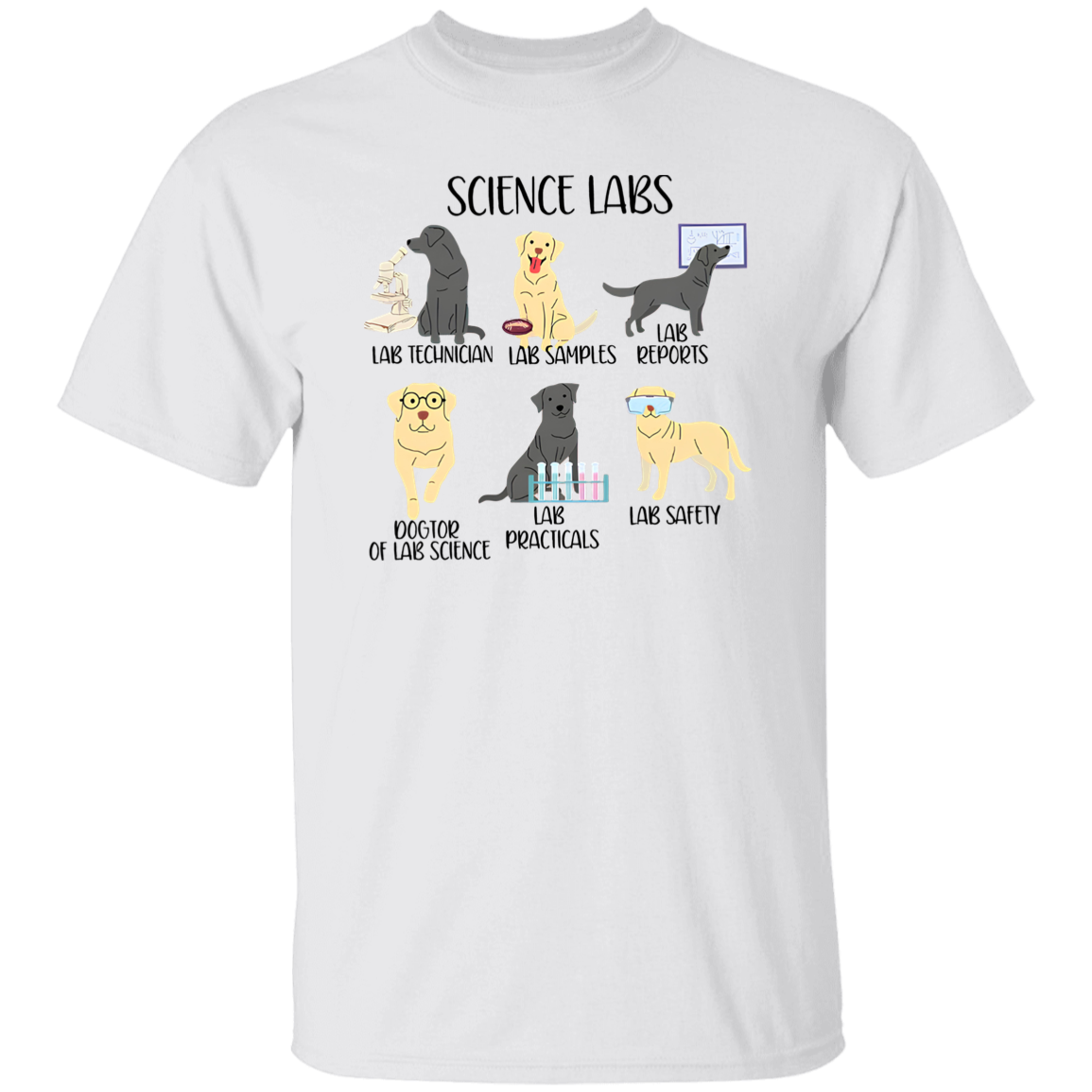 Labrador Retriever Funny Science Teacher Vintage T-Shirt
