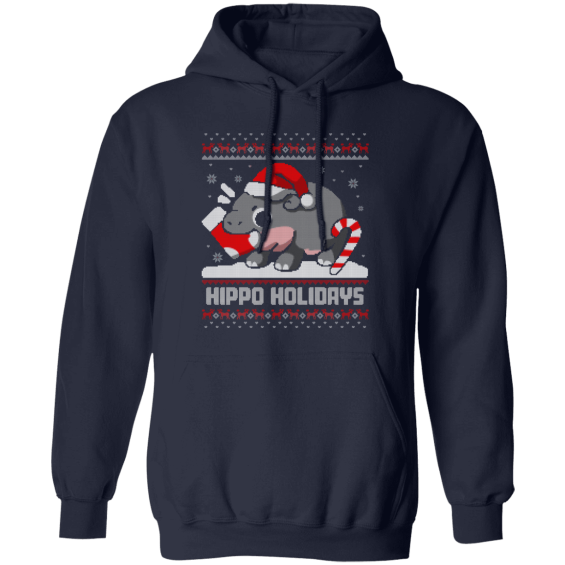 Moo Deng Christmas G185 Gildan Pullover Hoodie - green - ID21102412