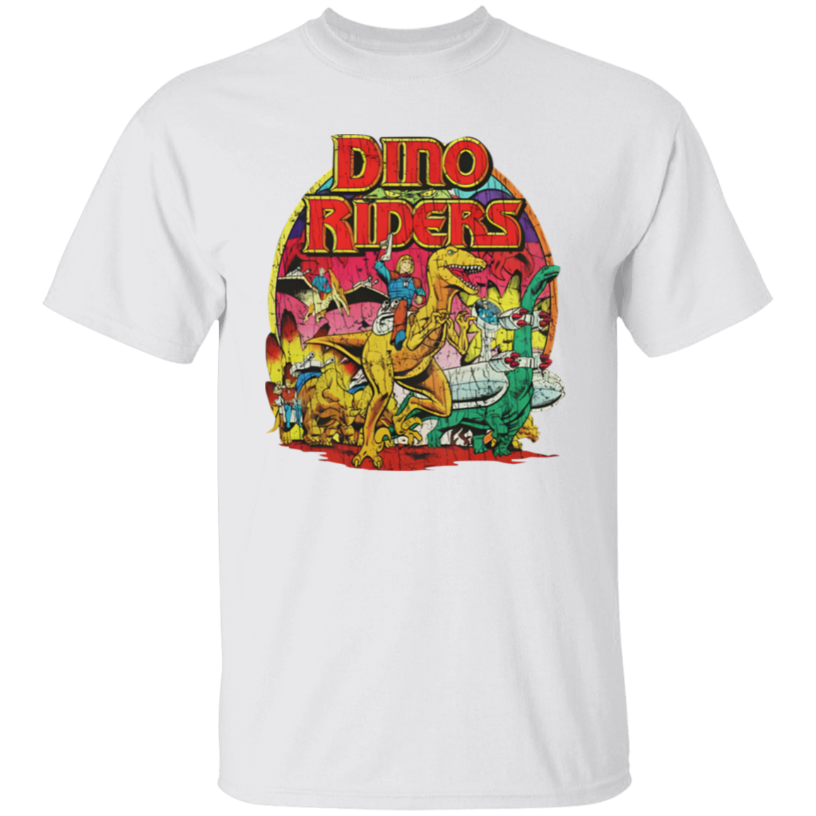 Dino Riders The Adventure Begins 1988 T-Shirt