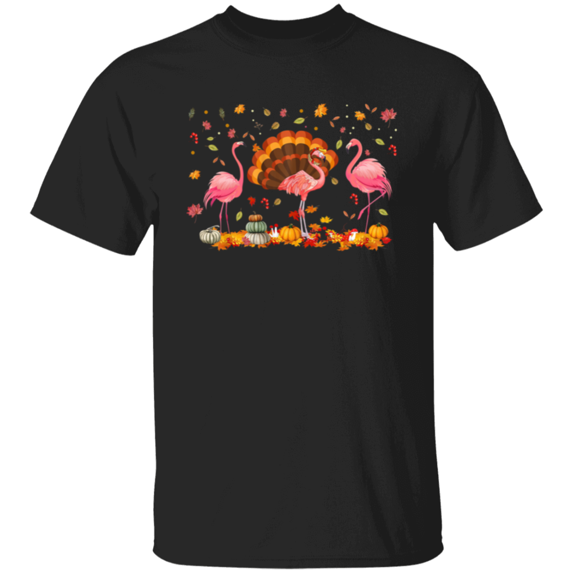 Flamingo Thanksgiving Unisex T-Shirt - maria