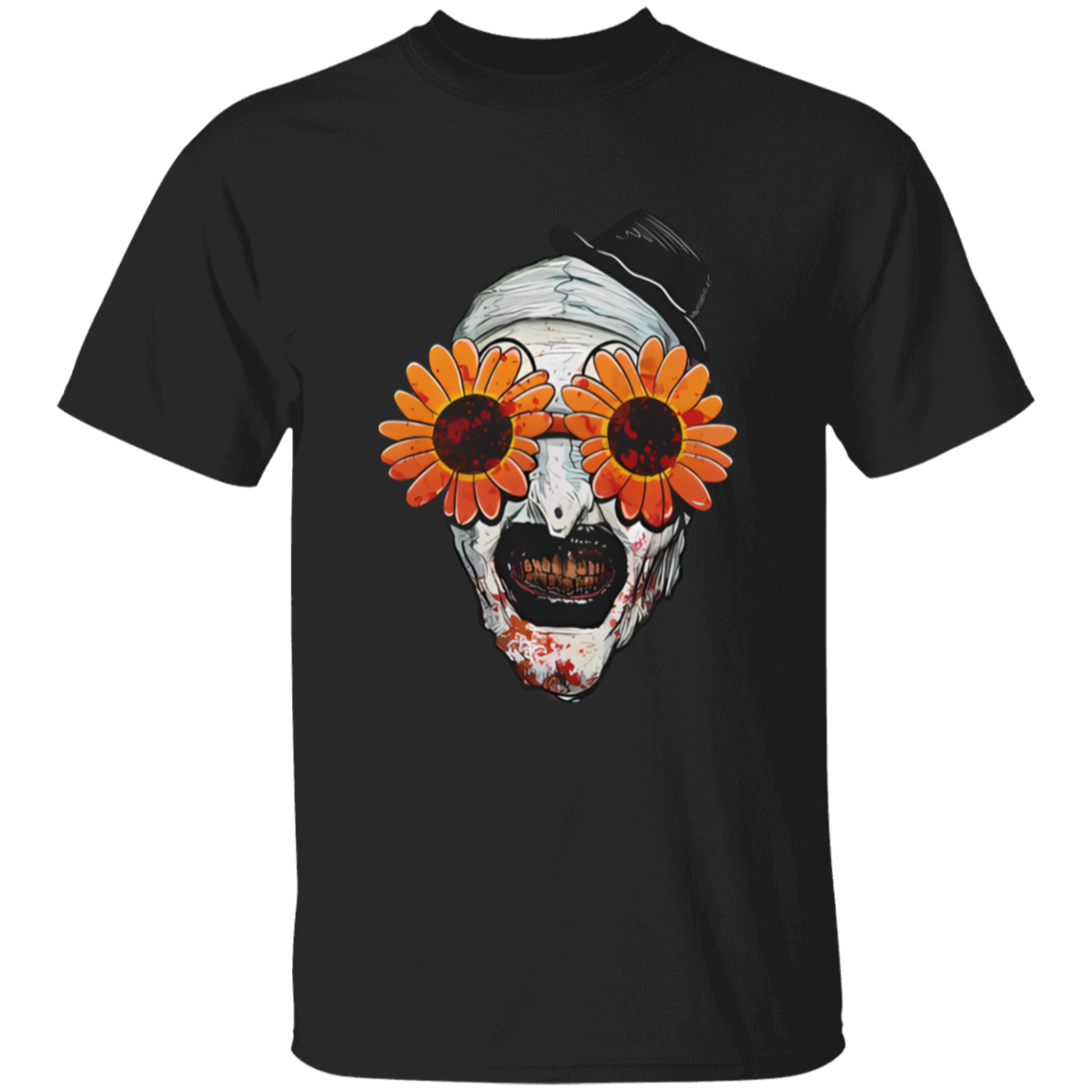 G500B Youth 5.3 oz 100% Cotton T-Shirt Art The Clown Terrifier 2 Sunflower Sunglasses Classic T-Shirt Art The Clown Terrifier 2 Sunflower Sunglasses Classic T-Shirt Art The Clown Terrifier 2 Sunflower Sunglasses Classic T-Shirt