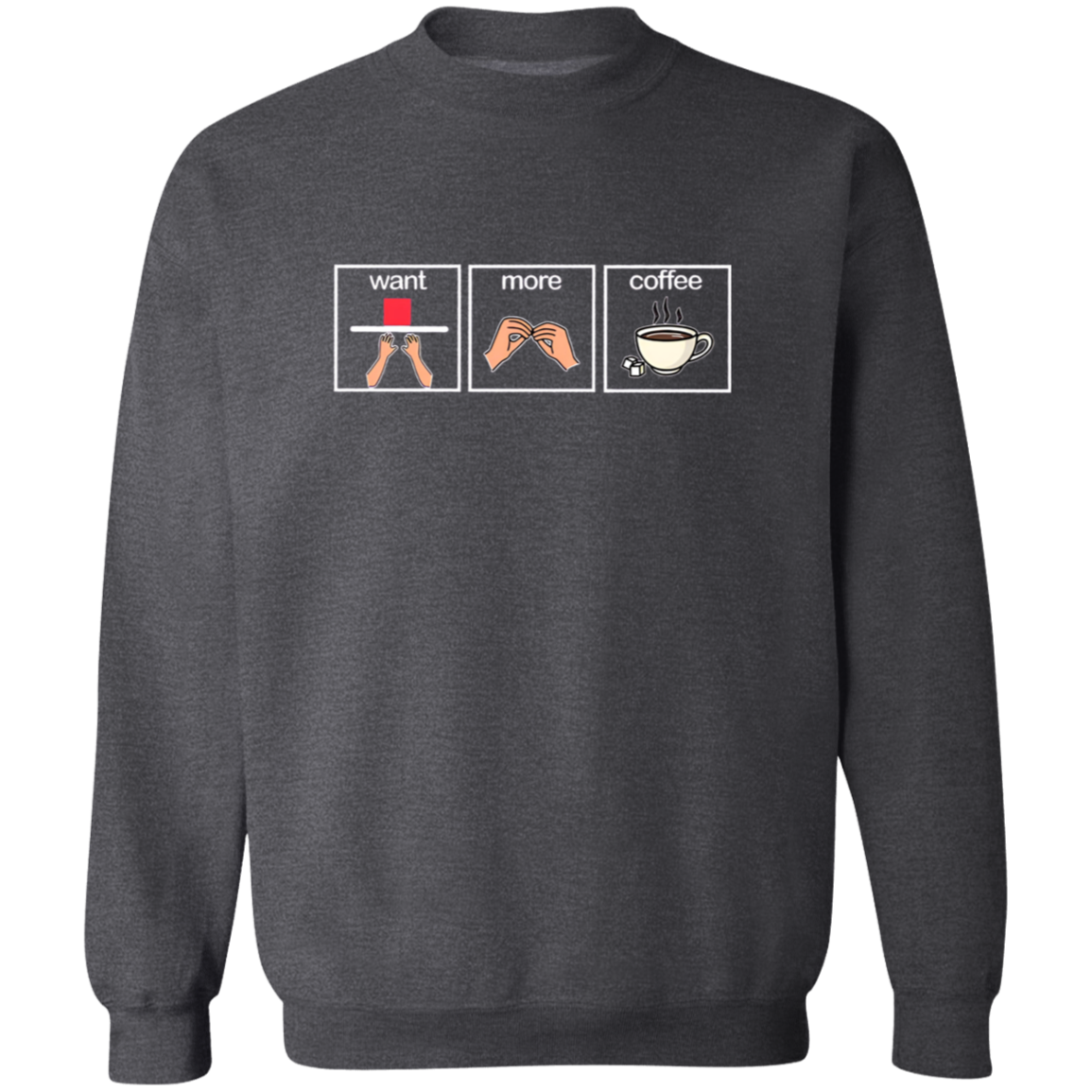 Want More Coffee Teacher Vintage G180 Gildan Crewneck Pullover Sweatshirt- letter