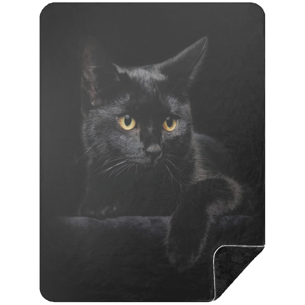Black Cat Fleece Blanket, Premium Sherpa Blanket, Cat Blanket, Black Cat Quilt, Black Cat Lovers Blanket, Pet Blanket BSHL Premium Black Sherpa Blanket 60x80