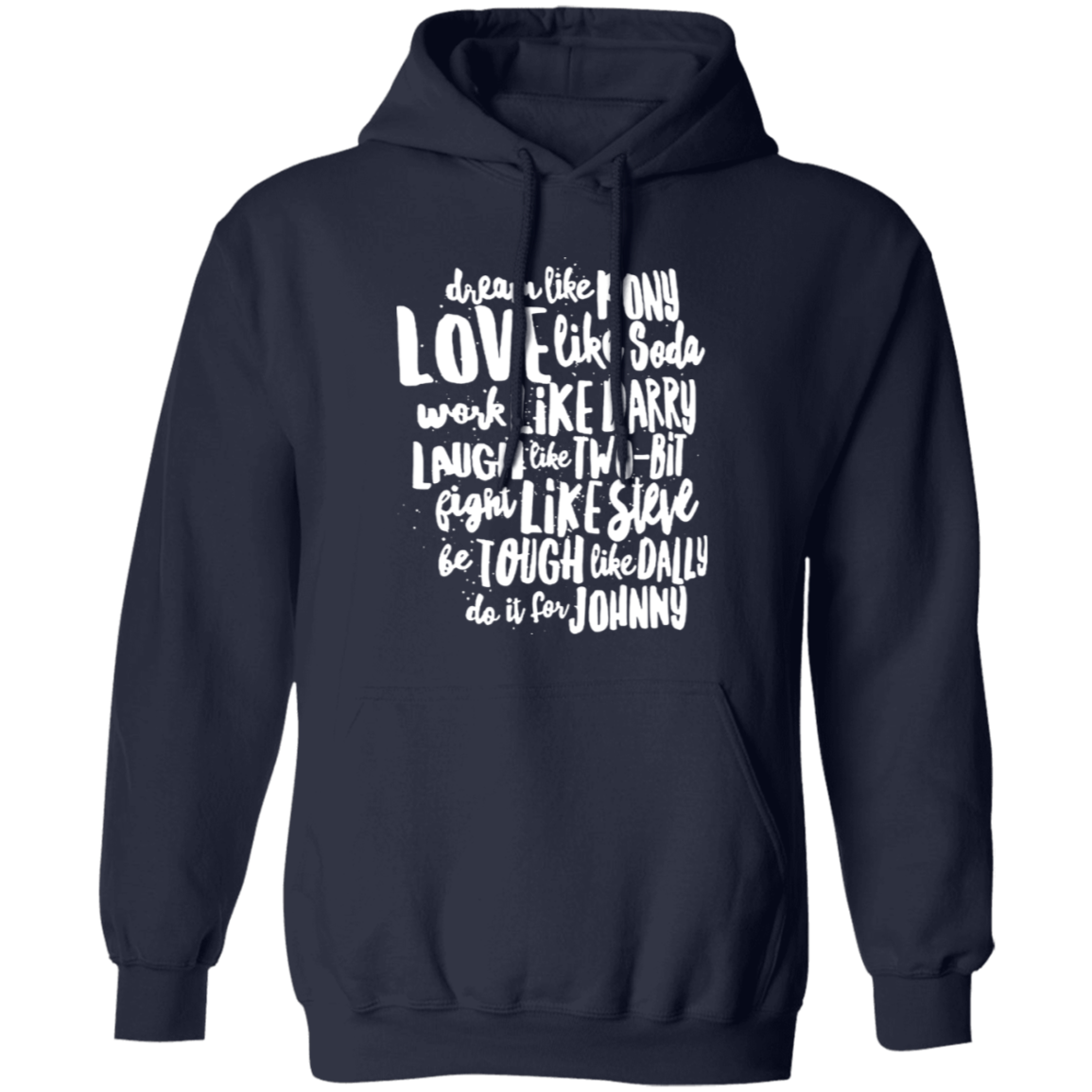 The Outsiders Character Names Funny Literature Teacher Vintage T-Shirt G185 Gildan Pullover Hoodie