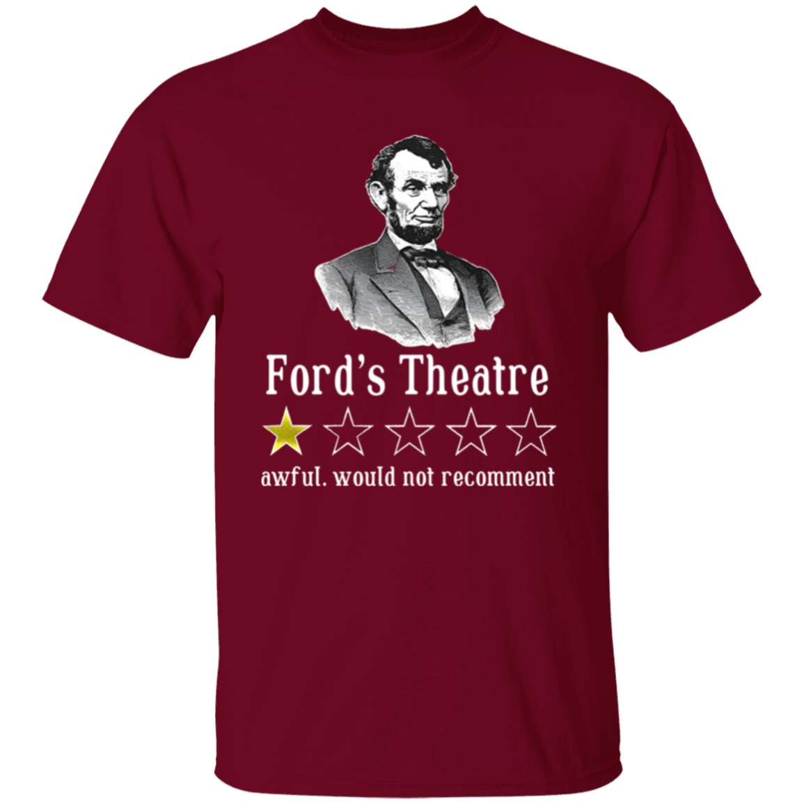 Ford's Theatre Awful Would Not Recommend Teacher Vintage Unisex T-Shirt - letter