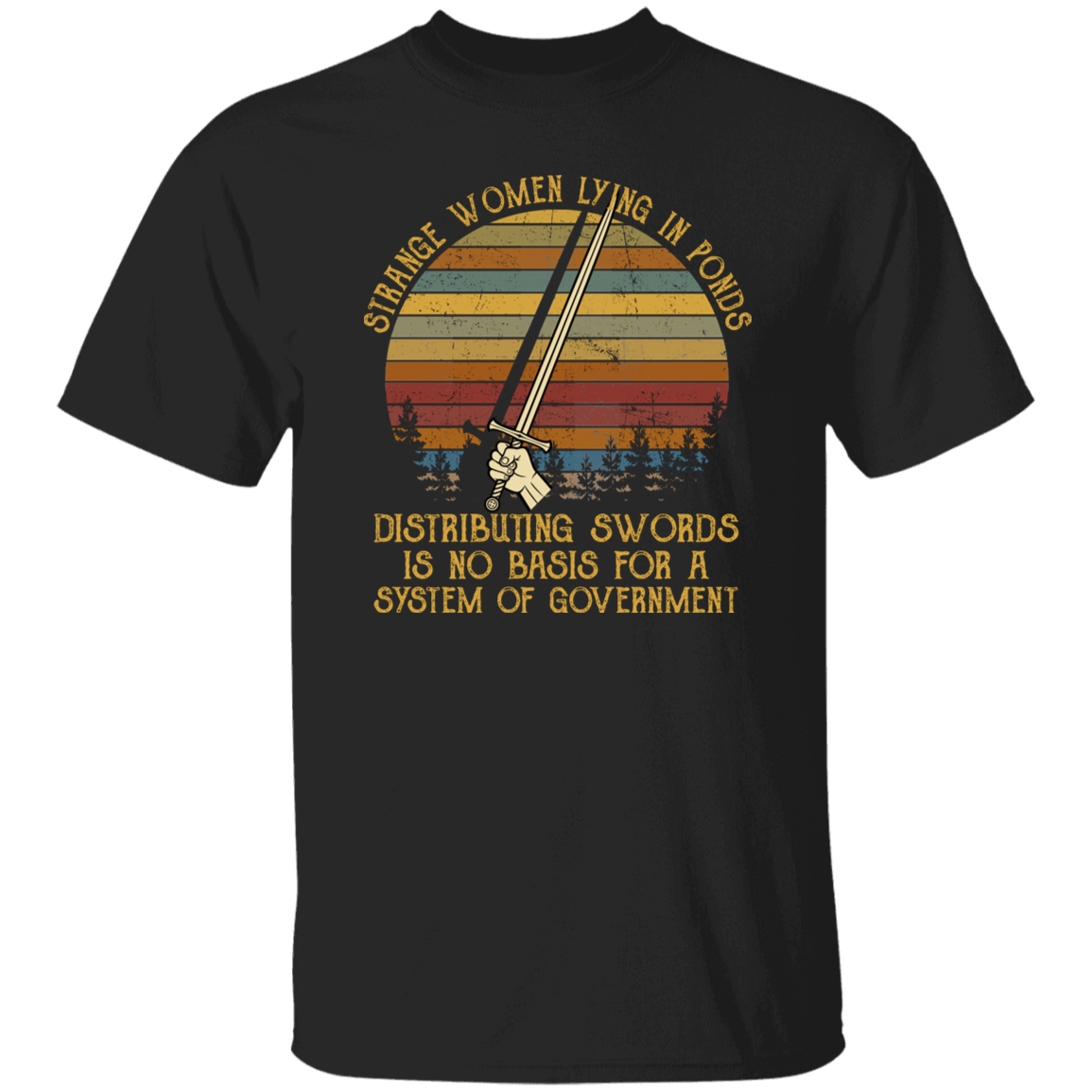 G500 5.3 oz. T-Shirt Strange Women Lying in Ponds Unisex Vintage T-Shirt