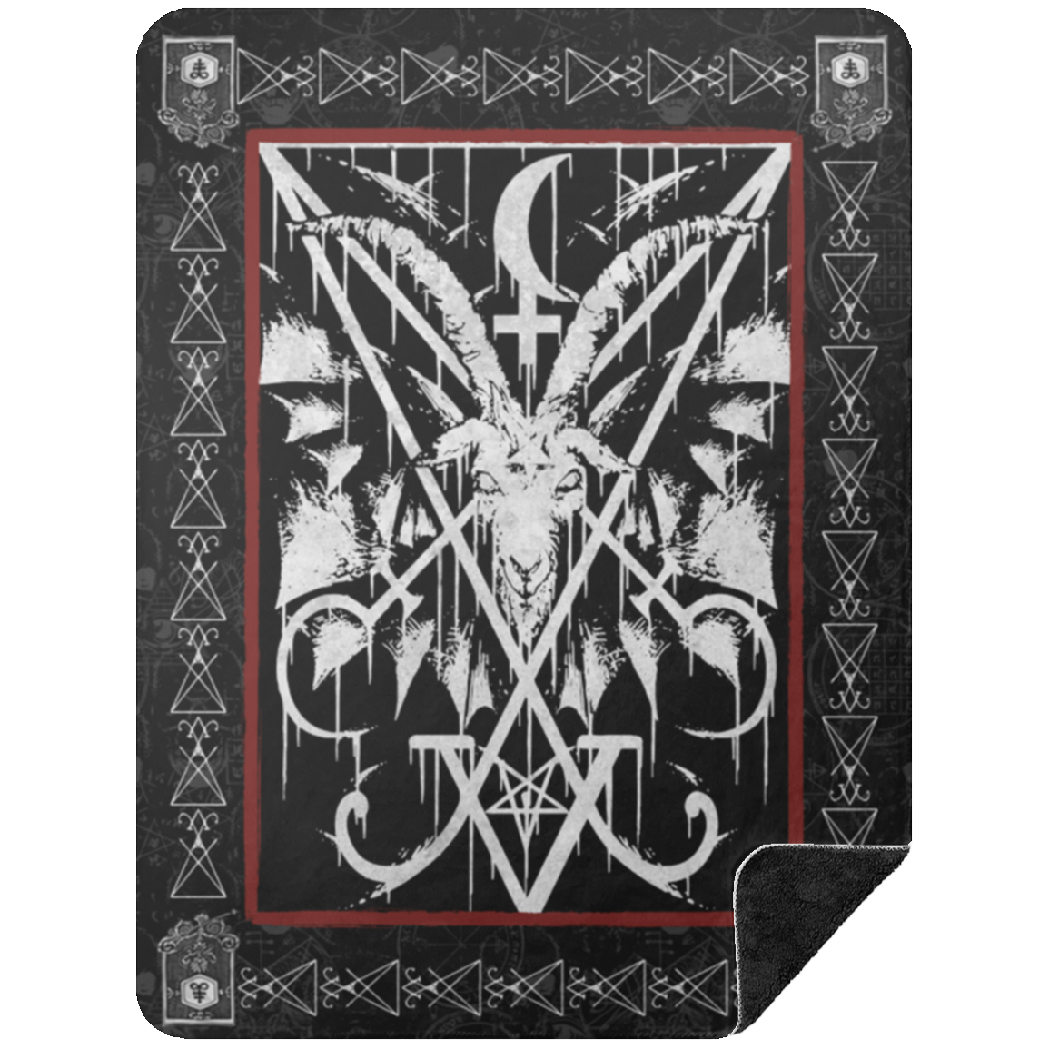 Satan Fleece Blanket, Premium Sherpa Blanket, Satan Blanket, Devil Blanket, Lucifer Blanket, Fallen Angel Quilt BSHL Premium Black Sherpa Blanket 60x80