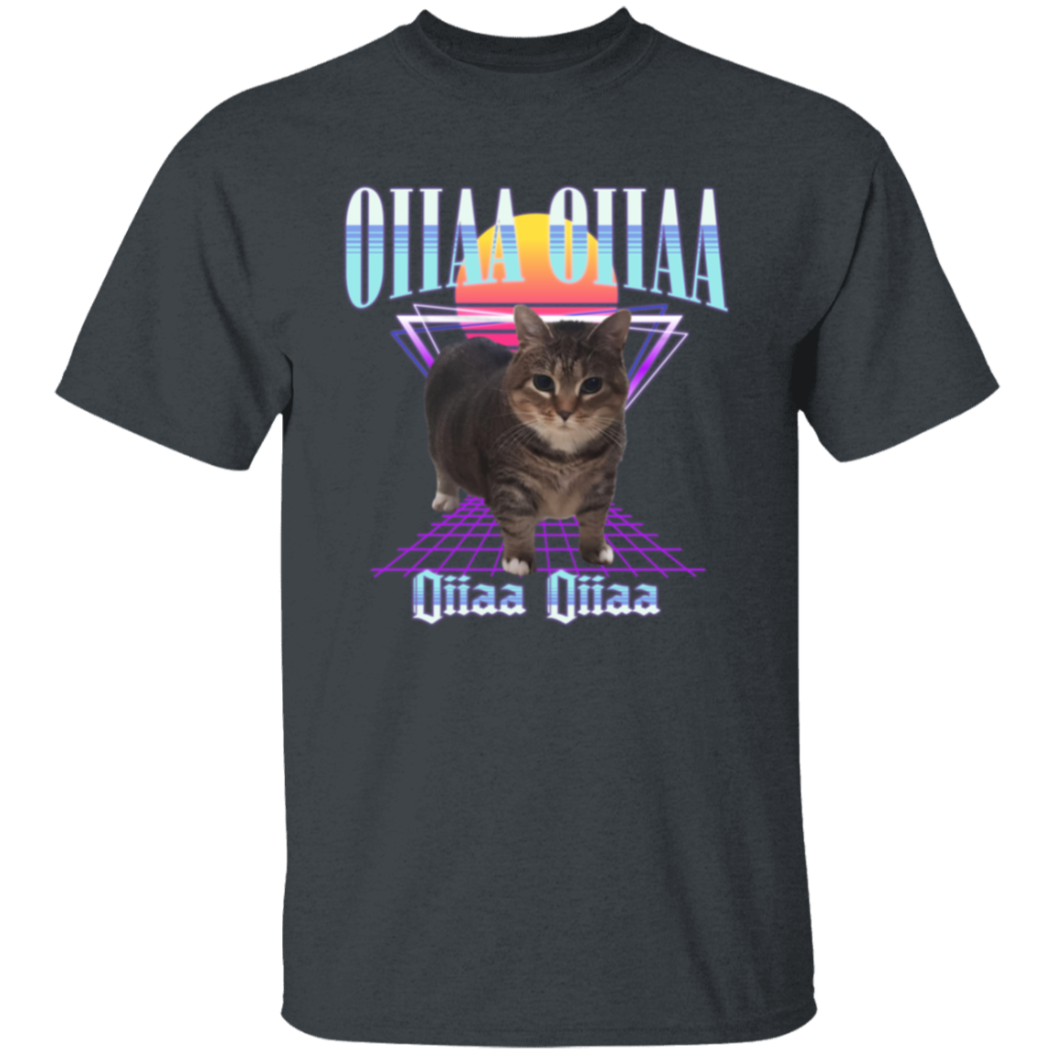 Oiiaa Oiiaa Cat Brainrot Unisex T-Shirt - green - ID27122416