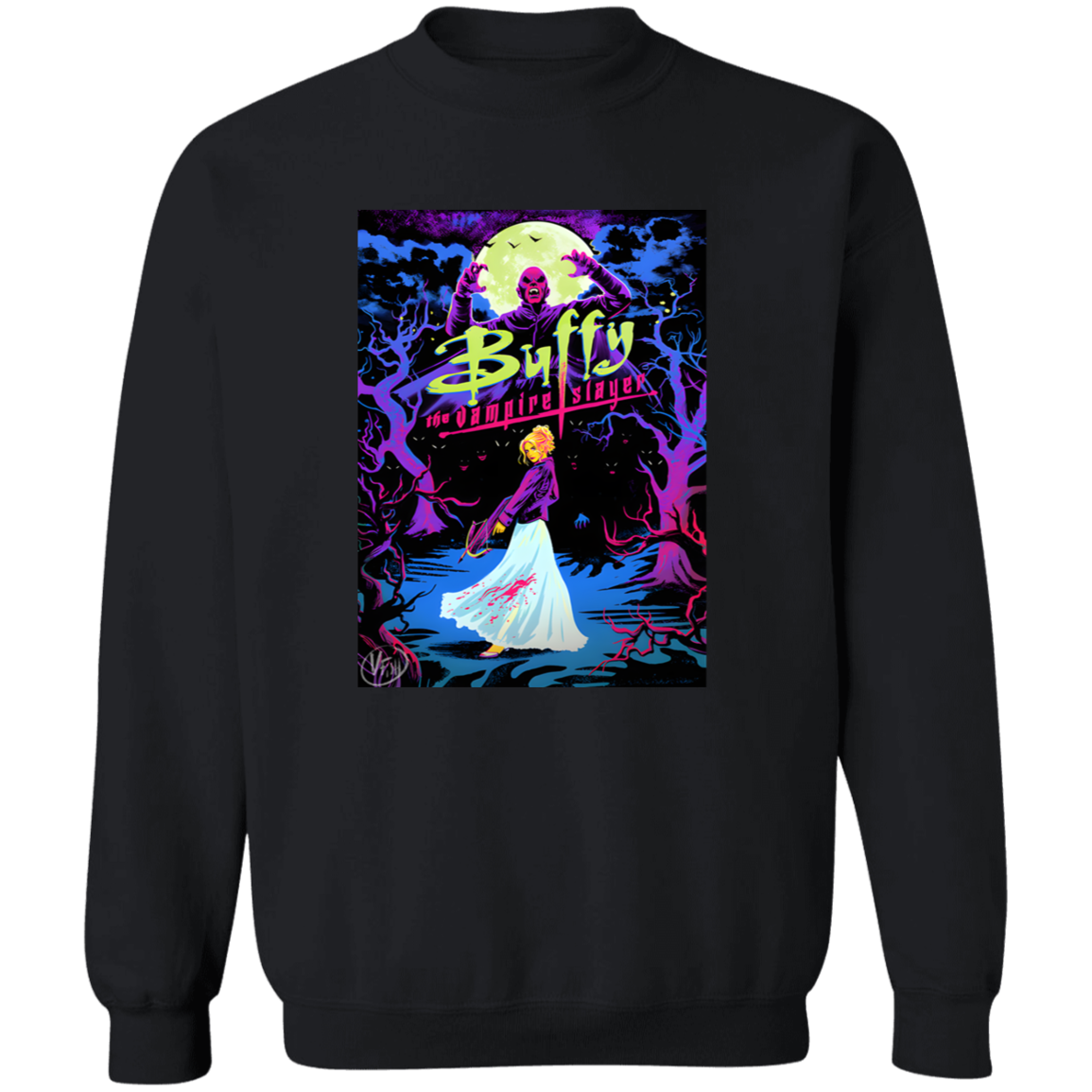 G180 Gildan Crewneck Pullover Sweatshirt Gran camiseta vintage con diseño de bruja y luna de Halloween