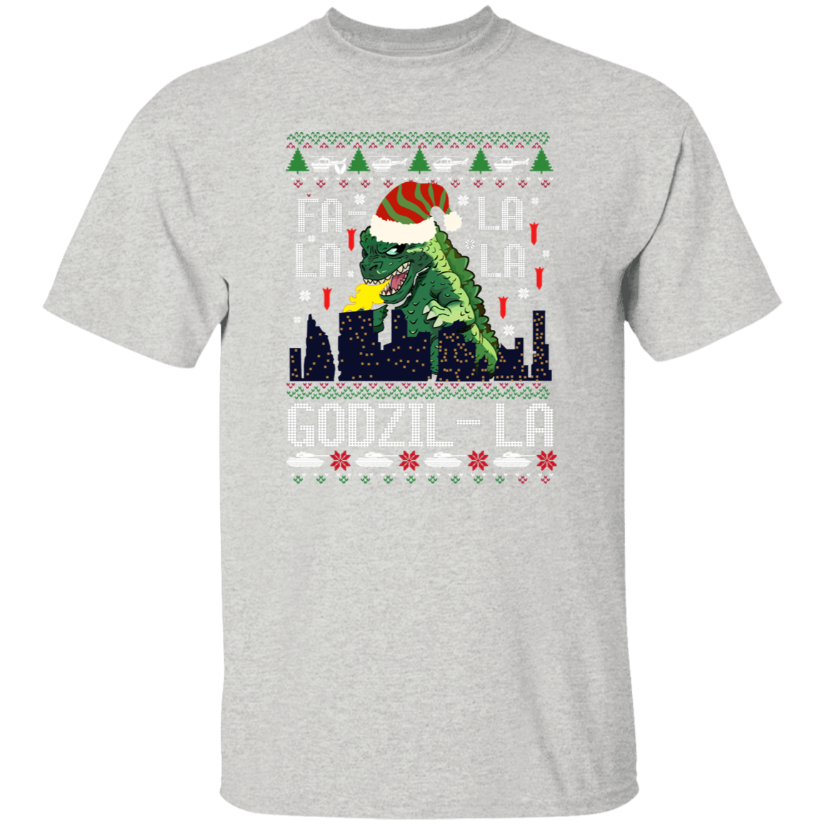Fa La La La Godzilla Christmas T-Shirt