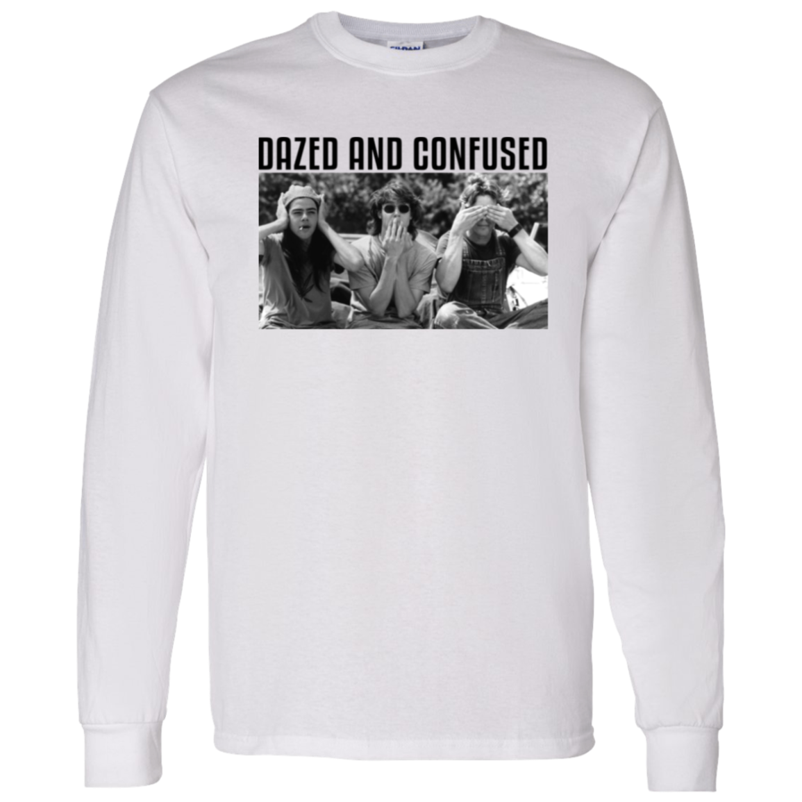 G540 LS T-Shirt 5.3 oz. Black And White Dazed And Confused Unisex Vintage T-Shirt