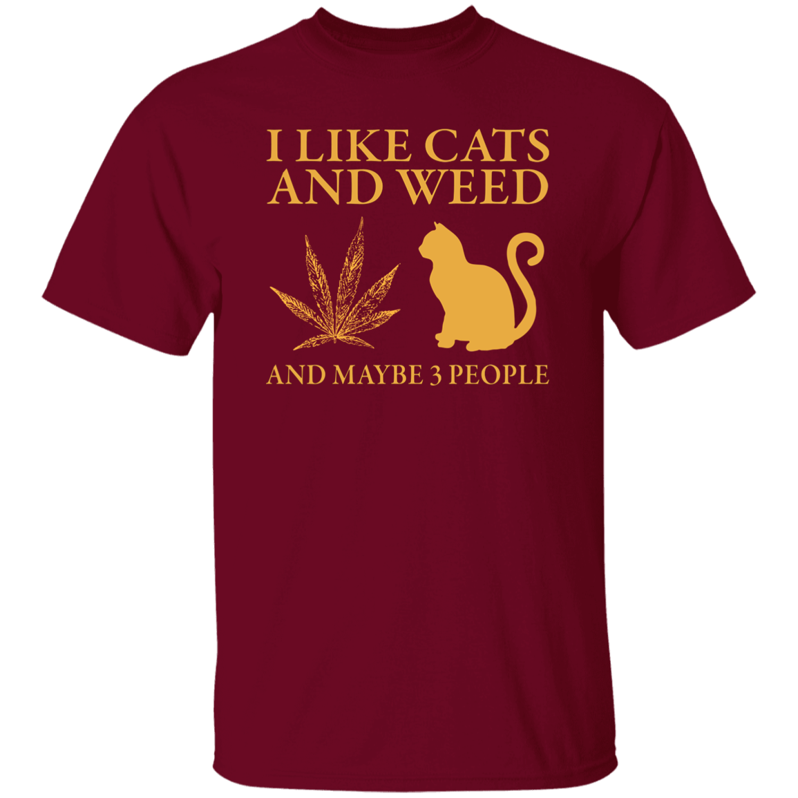 I Like Cats And Weed And Maybe 3 People Vintage T-Shirt