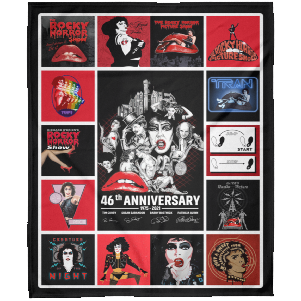 The Rocky Horror Picture Show N Th Anniversary Signature Fleece Blanket, Premium Sherpa Blanket, The Rocky Horror Picture Show Movie FLM Arctic Fleece Blanket 50x60