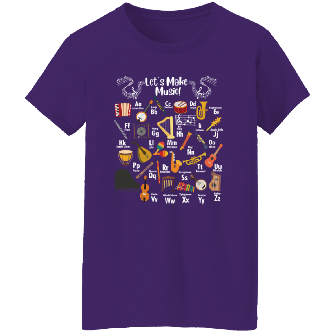 000 - FINAL - Let's Make Music Teacher Vintage T-Shirt - WOMAN