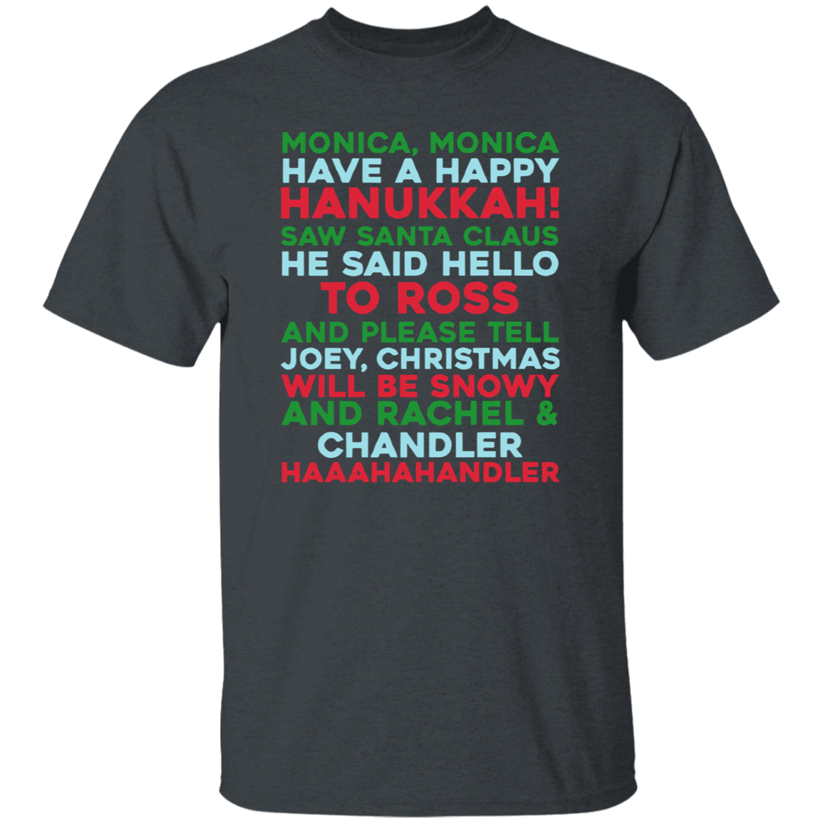 Monica Have A Happy Hanukkah Christmas Music Teacher Funny Christmas Teacher Vintage T-Shirt