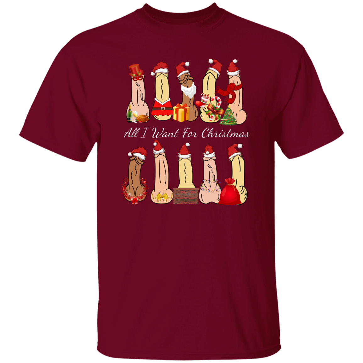 All I Want For Christmas Dirty Santa Gift T-Shirt