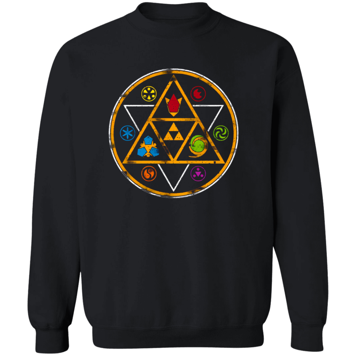 Symbols Of Time Legend Of Zelda Vintage T-Shirt, Legend Of Zelda Shirt, Video Game Shirt, Adventure Game Shirt, Gift Tee For You And Family G180 Gildan Crewneck Pullover Sweatshirt