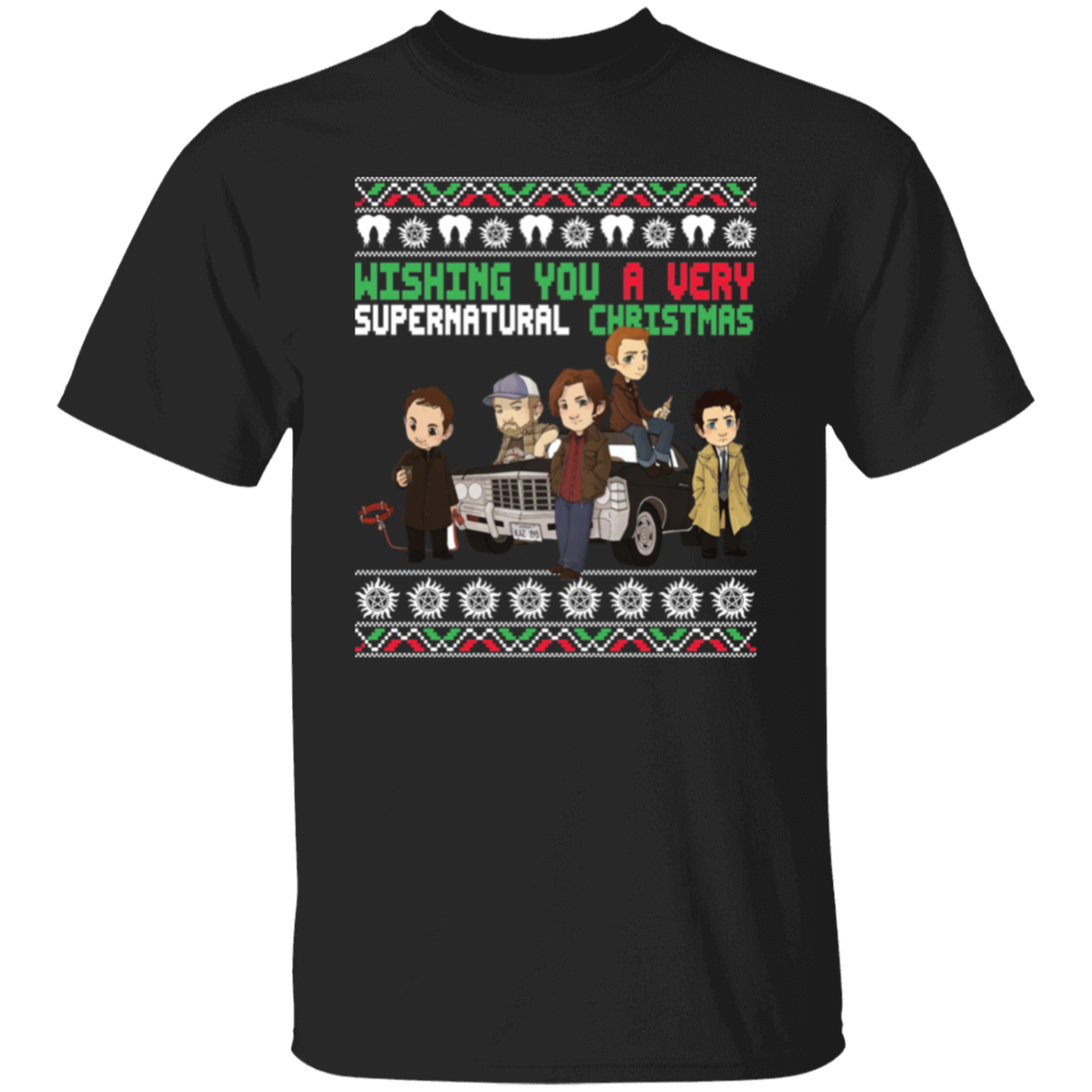 Wishing You A Very Supernatural Christmas Unisex T-Shirt - lucy - 96387743