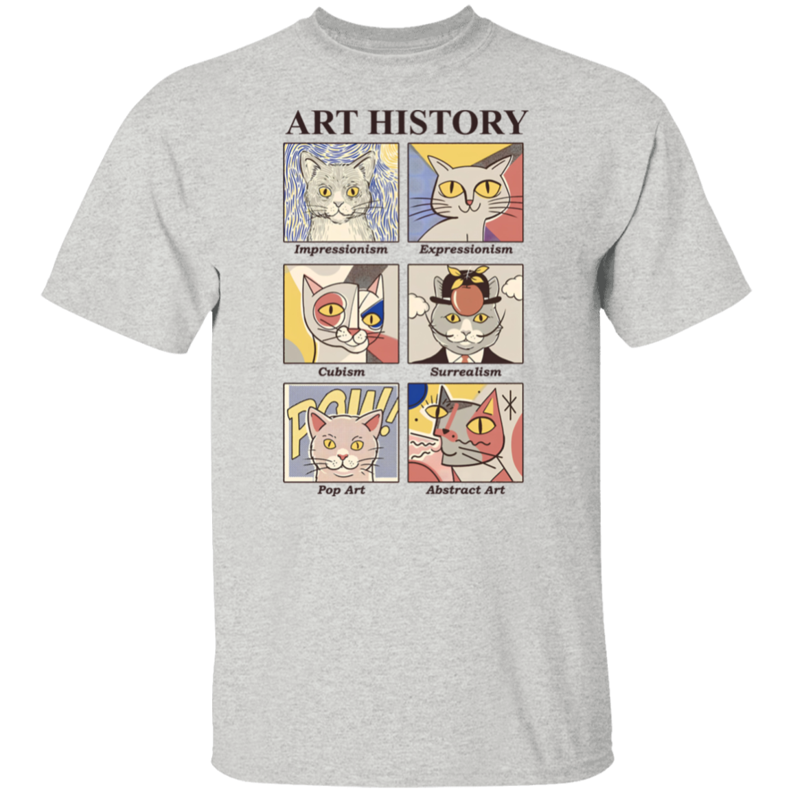 Art History Cat Teacher Vintage Unisex T-Shirt - letter