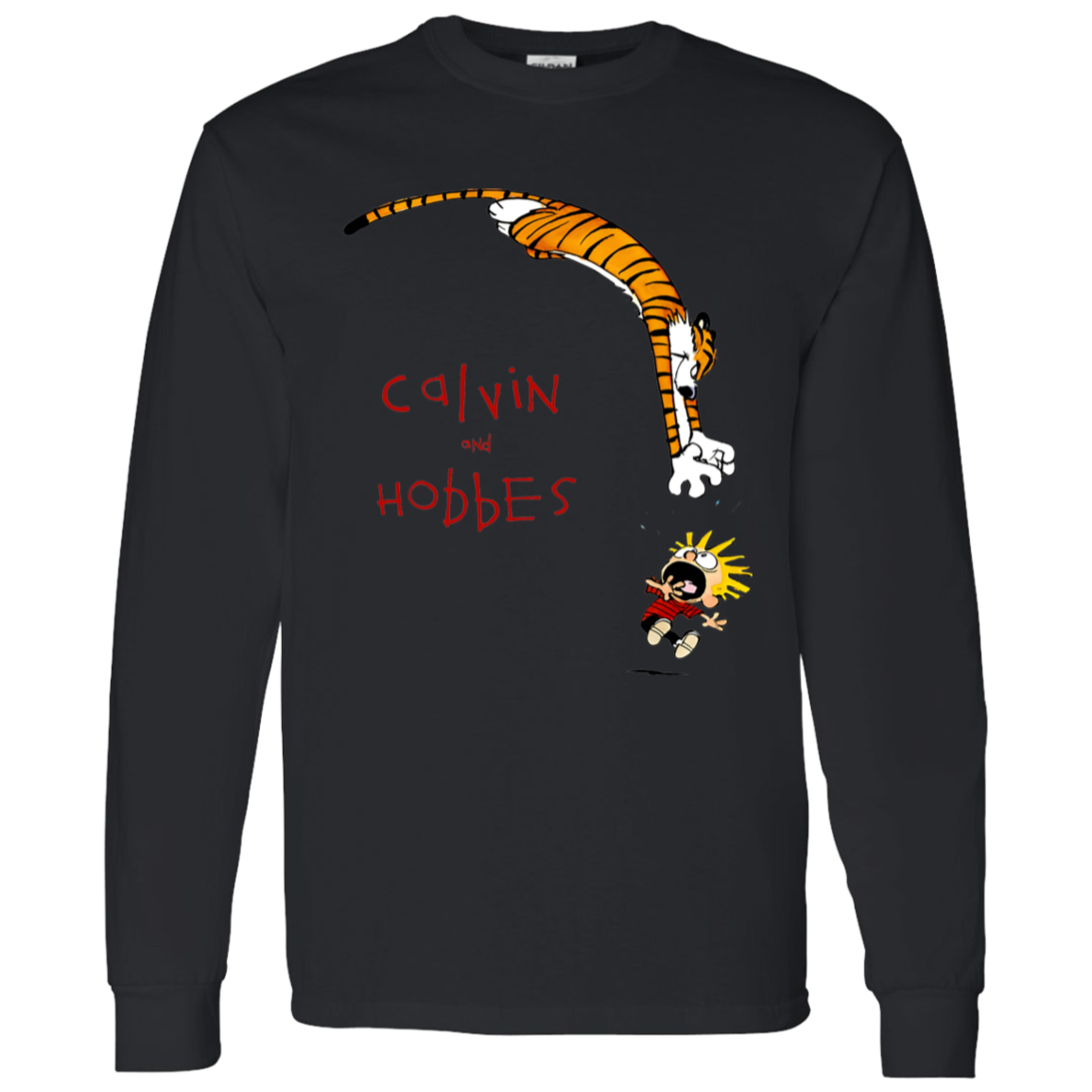 Hobb Jump Art Calvin And Hobbs Long Sleeve