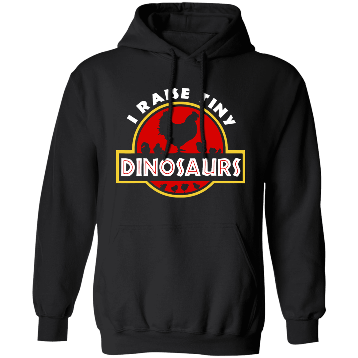 I Raise Tiny Dinosaurs Tee Funny Chicken Lover Farmer Gift Vintage G185 Gildan Pullover Hoodie - lucy - 88394616