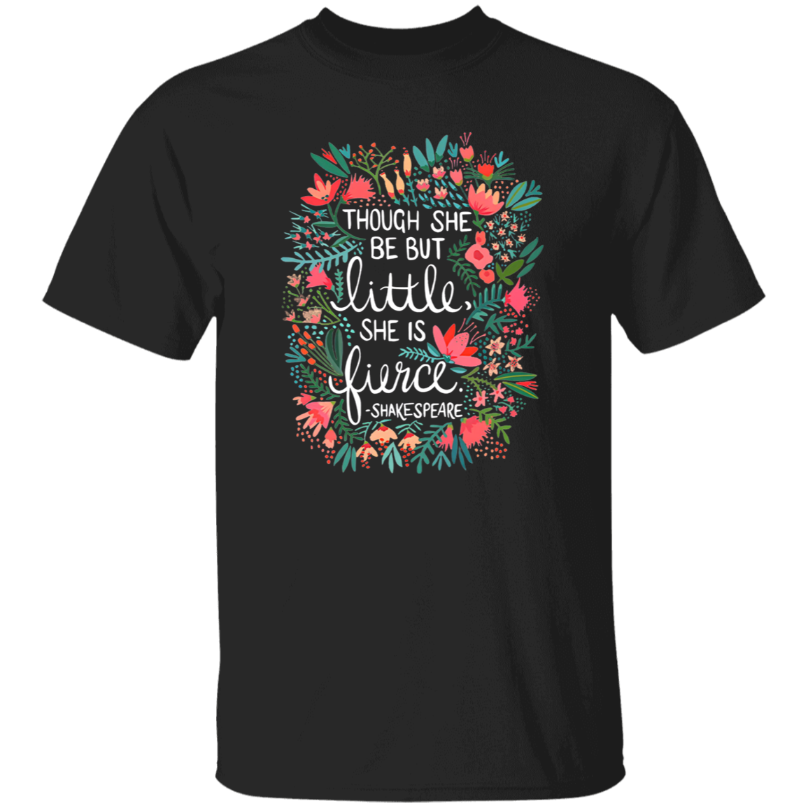 Though She Be But Little She Is Fierce Teacher Vintage T-Shirt