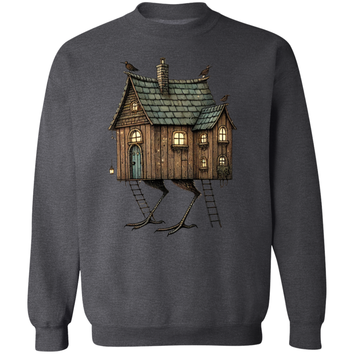 Baba Yaga House G180 Gildan Crewneck Pullover Sweatshirt - lucy - ID01112405
