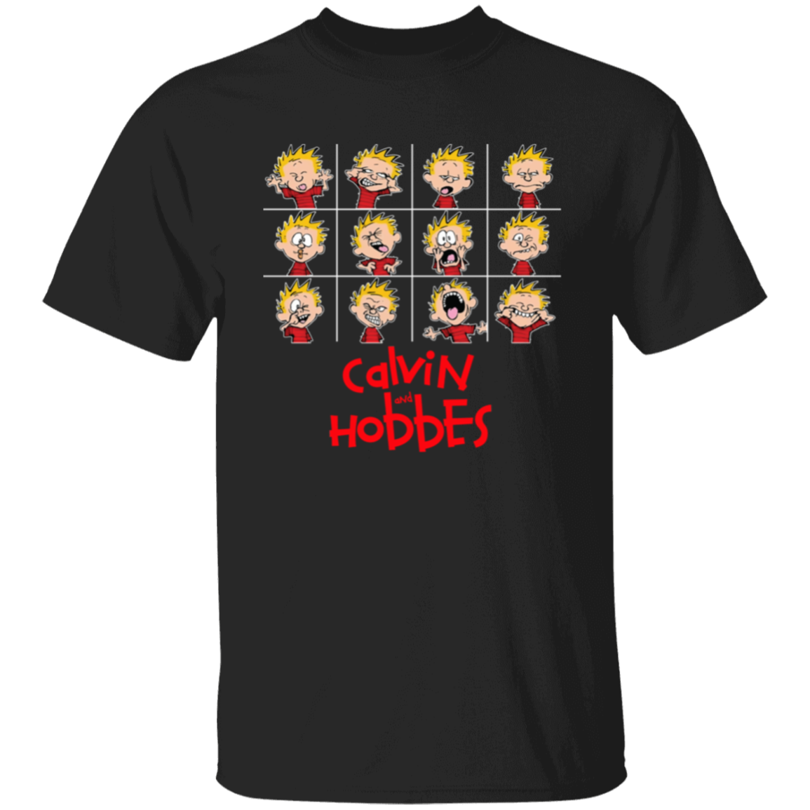 Calvin And Hobbes Expressions American Comic Unisex T-Shirt - jasmine