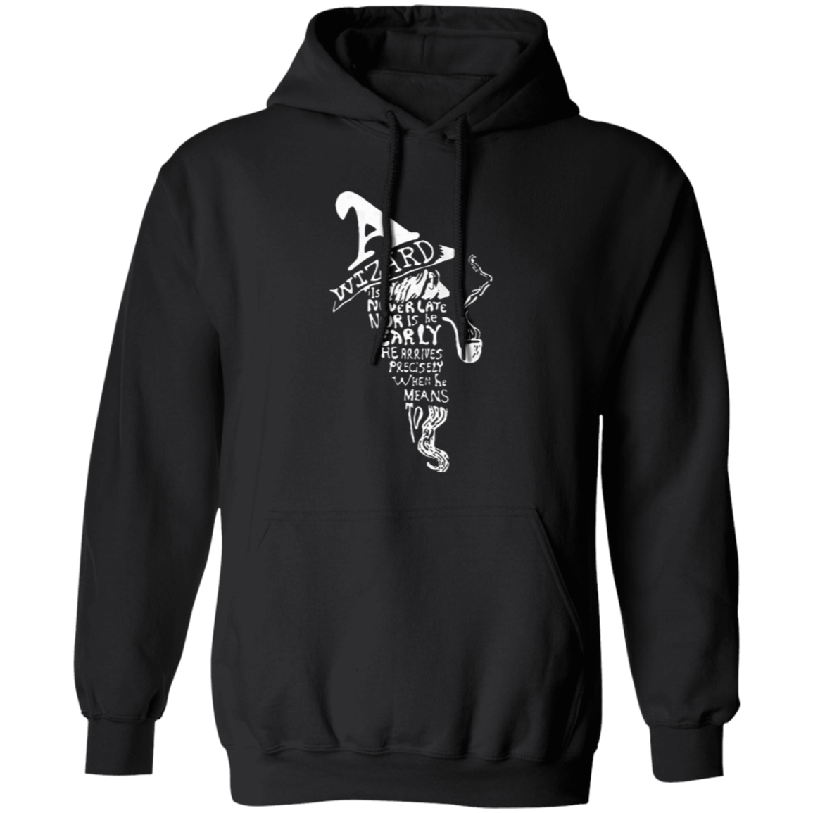 A Wizard Is Never Late Nor Is He Early He Arrives Precisely When He Means To Vintage T-Shirt, LOTR Shirt, Gandalf Shirt, LOTR Lovers ShirtG185 Gildan Pullover Hoodie