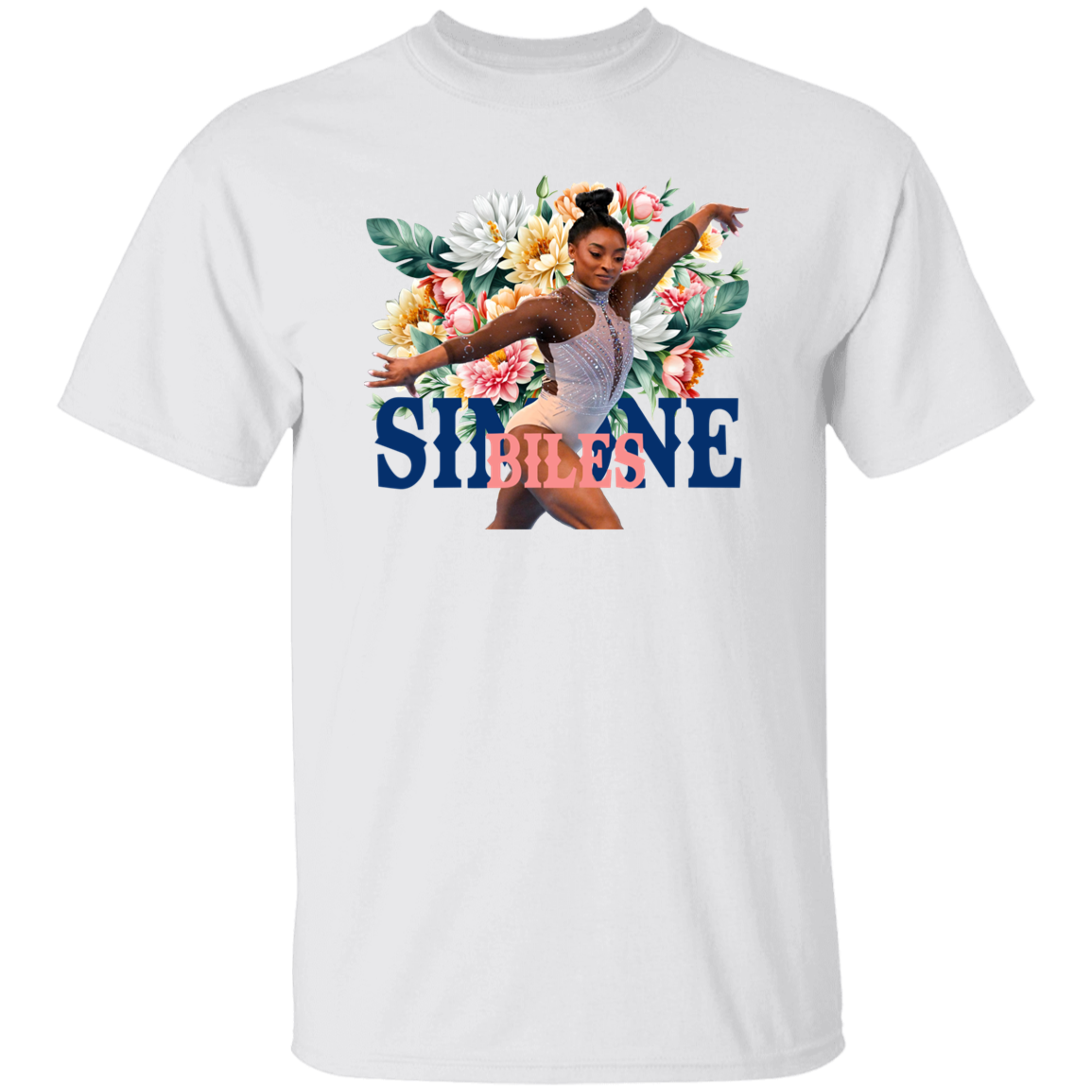 Simone Biles Floral Vintage T-Shirt - ID05082410