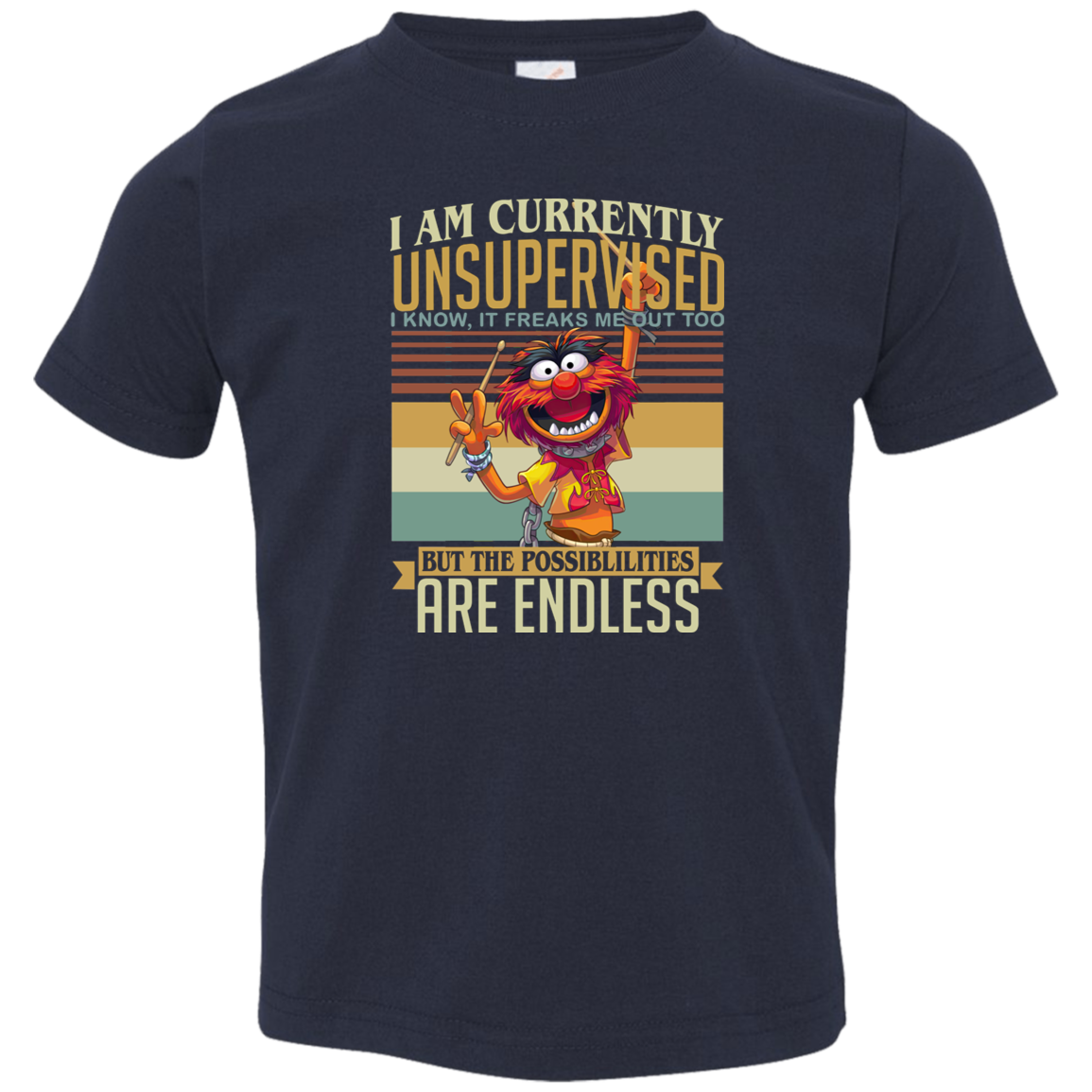 Muppet Show I Am Currently Unsupervised Vintage Toddler Jersey T-Shirt