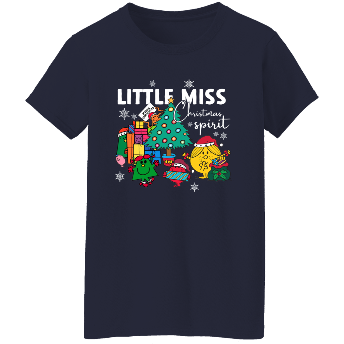 Little Miss Christmas Teacher Vintage G500L Ladies' 5.3 oz. T-Shirt - letter - WOMEN