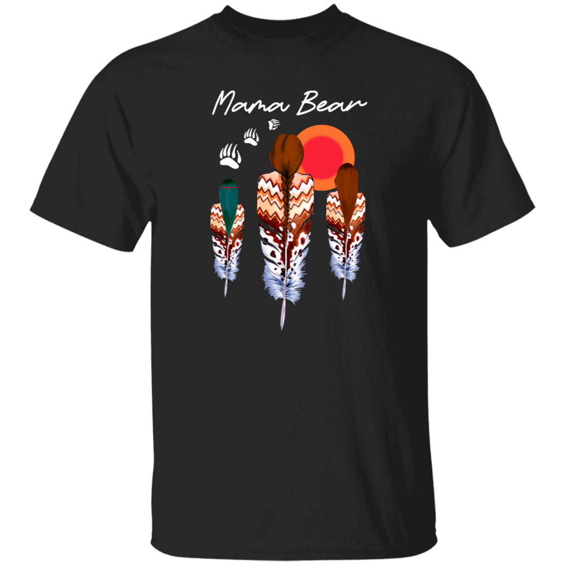 Mama Bear Native American Woman Indigenous Unisex T-Shirt - lucy - 97401601