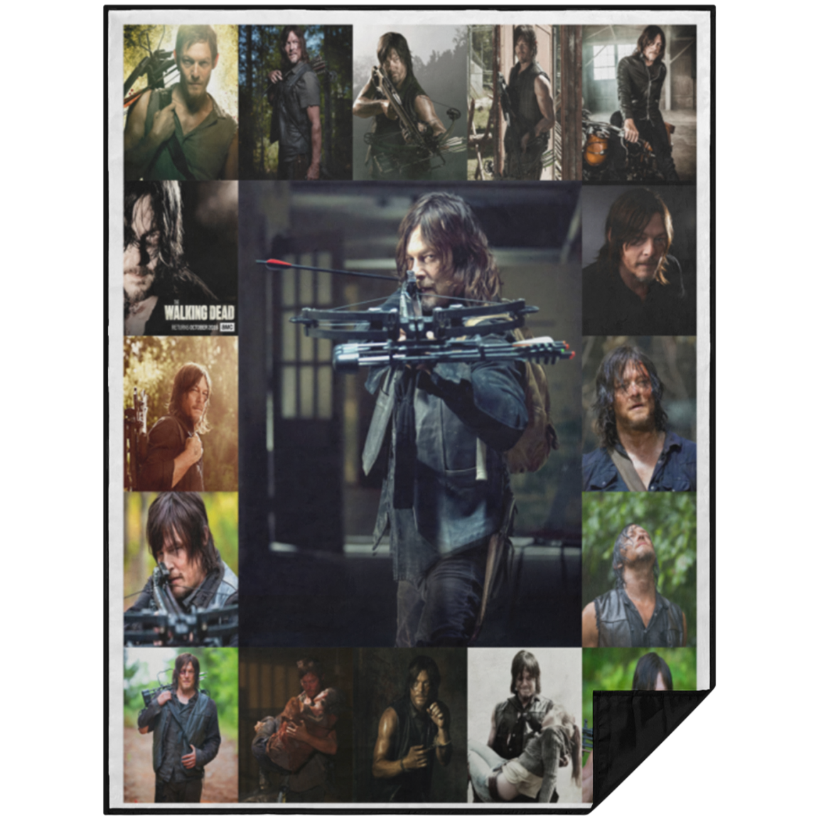 Daryl Dixon Movie Show Fleece Blanket, Premium Sherpa Blanket, Daryl Dixon BlanketPBL Premium Picnic Blanket 60x80