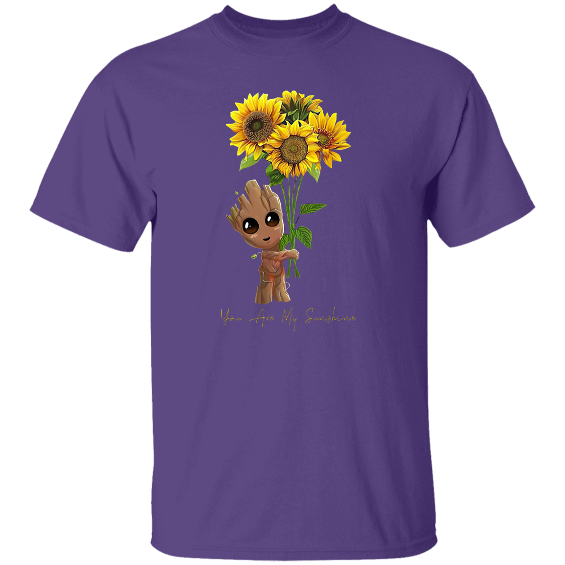 Baby Groot With Sunflower You Are My Sunshine Vintage T-Shirt, Guardians Of the Galaxy Shirt, Groot Shirt, Baby Groot Shirt, Gift For Groot G500 5.3 oz. T-Shirt