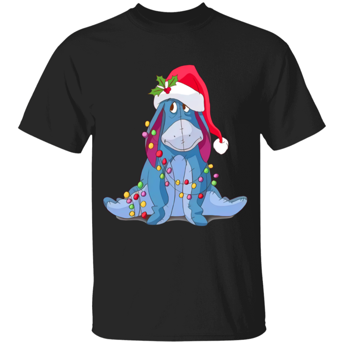 Eeyore Christmas Lights Youth Shirt