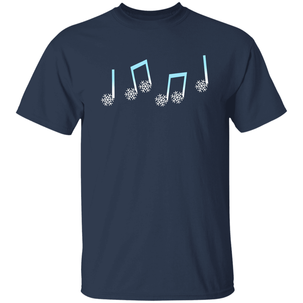 Snowflake Note Teacher Vintage T-Shirt, Christmas Shirt, Cute Christmas Gift, Snowflake Shirt, Musical Note Shirt, Music Teacher Gift G500 5.3 oz. T-Shirt