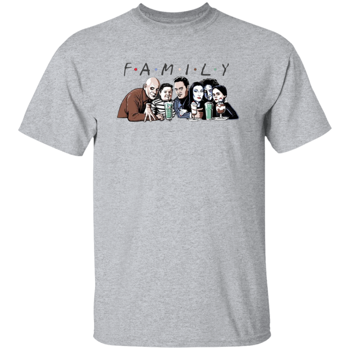 Emily Addams Family Friends TV show Halloween Vintage T-Shirt, Addams Family Shirt, Halloween Shirt, Gift Tee For You And Family G500 5.3 oz. T-Shirt