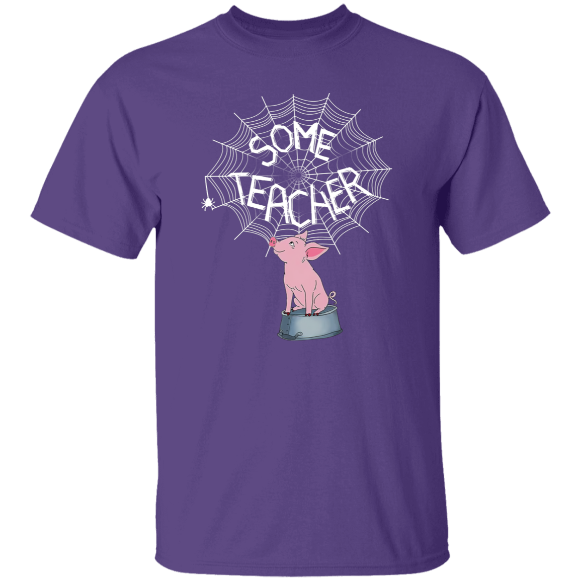 Some Teacher Funny Pig And Spider Vintage T-Shirt
