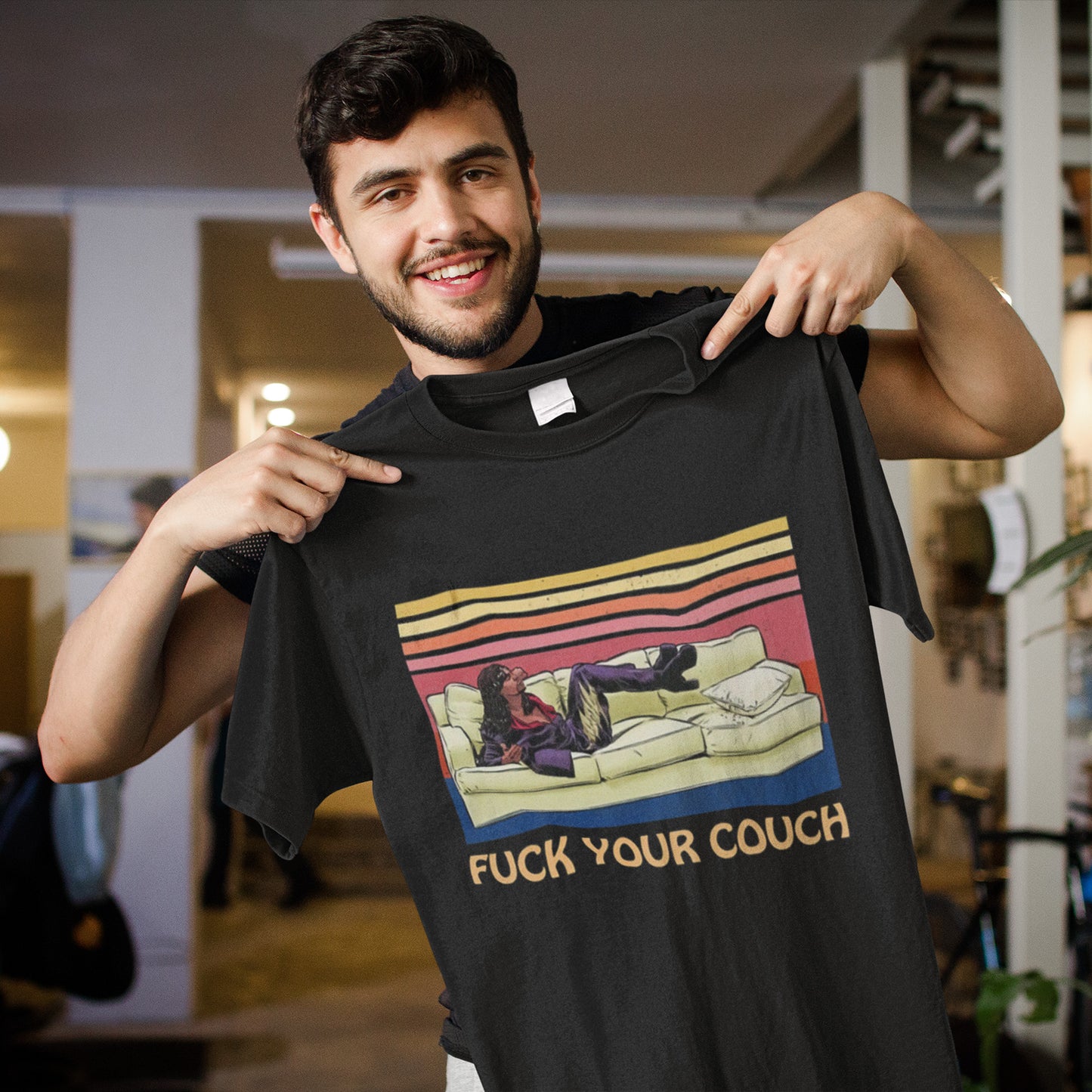 Fuck Your Couch Funny Graphic Vintage T-Shirt