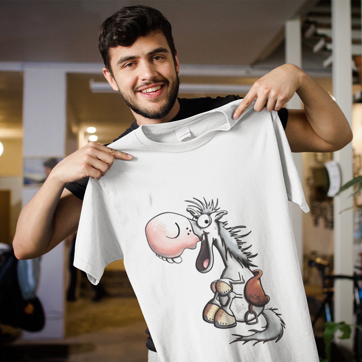 Funny Laughing Horse Unisex T-Shirt